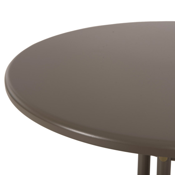 OUTDOOR ROUND TABLE LINO HM5973.04 METALLIC IN CHAMPAGNE COLOR Φ60x70Hcm.