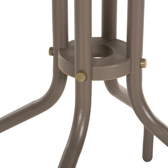 OUTDOOR ROUND TABLE LINO HM5973.04 METALLIC IN CHAMPAGNE COLOR Φ60x70Hcm.