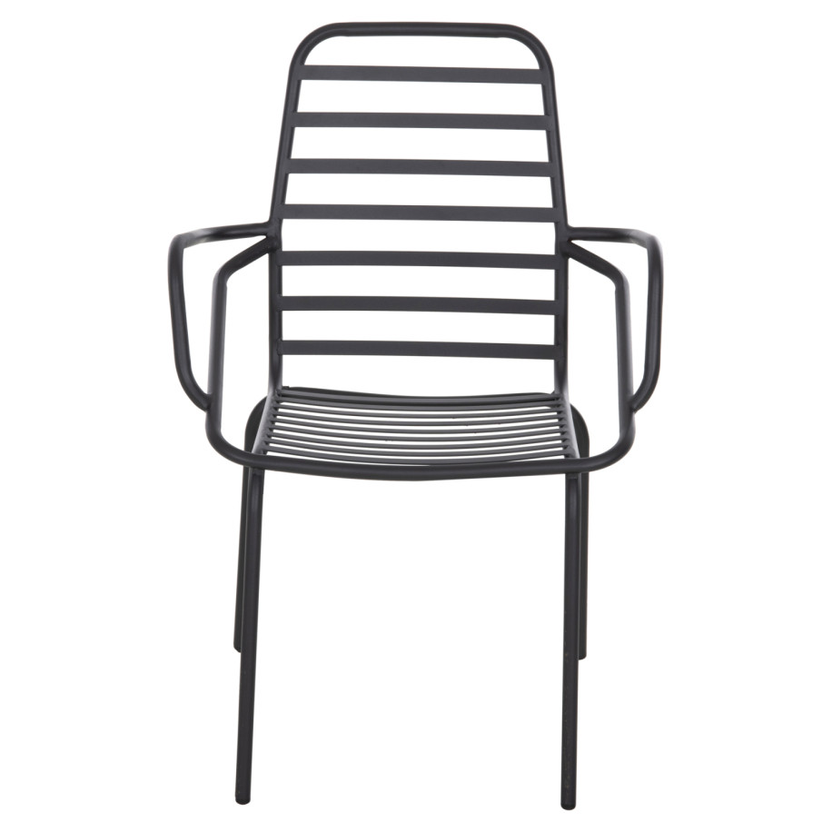 ARMCHAIR OUTDOOR FREE HM6045 METALLC BLACK 61x53x87Hcm.