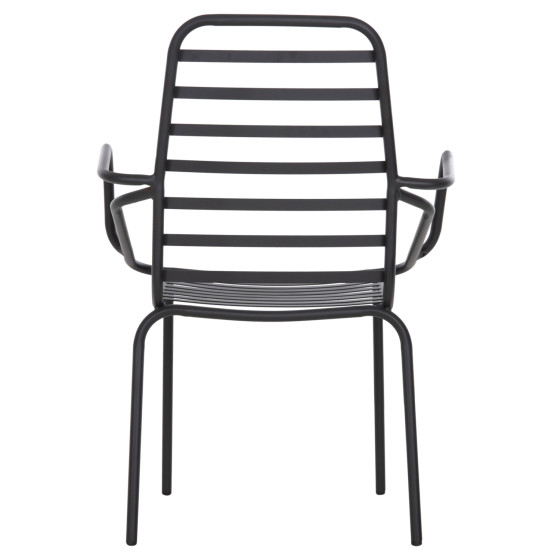 ARMCHAIR OUTDOOR FREE HM6045 METALLC BLACK 61x53x87Hcm.