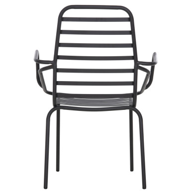 ARMCHAIR OUTDOOR FREE HM6045 METALLC BLACK 61x53x87Hcm.