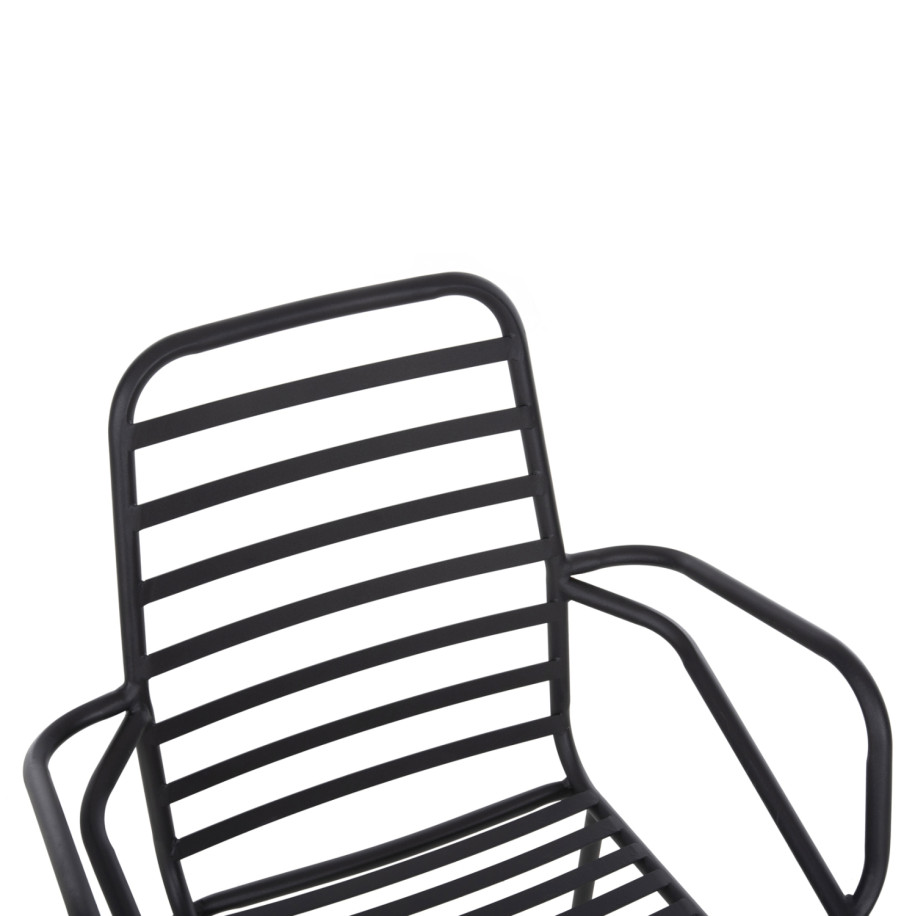 ARMCHAIR OUTDOOR FREE HM6045 METALLC BLACK 61x53x87Hcm.