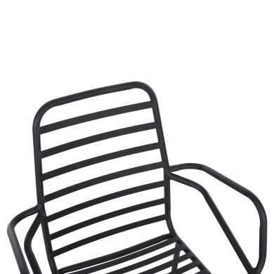 ARMCHAIR OUTDOOR FREE HM6045 METALLC BLACK 61x53x87Hcm.