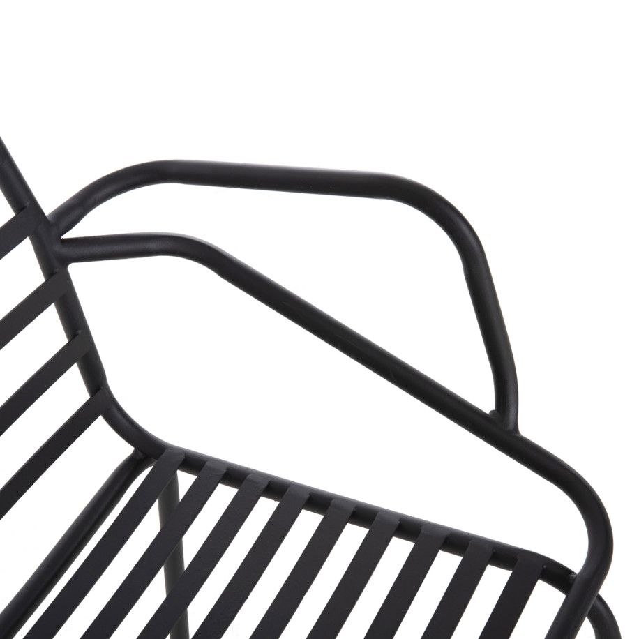 ARMCHAIR OUTDOOR FREE HM6045 METALLC BLACK 61x53x87Hcm.