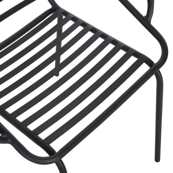 ARMCHAIR OUTDOOR FREE HM6045 METALLC BLACK 61x53x87Hcm.