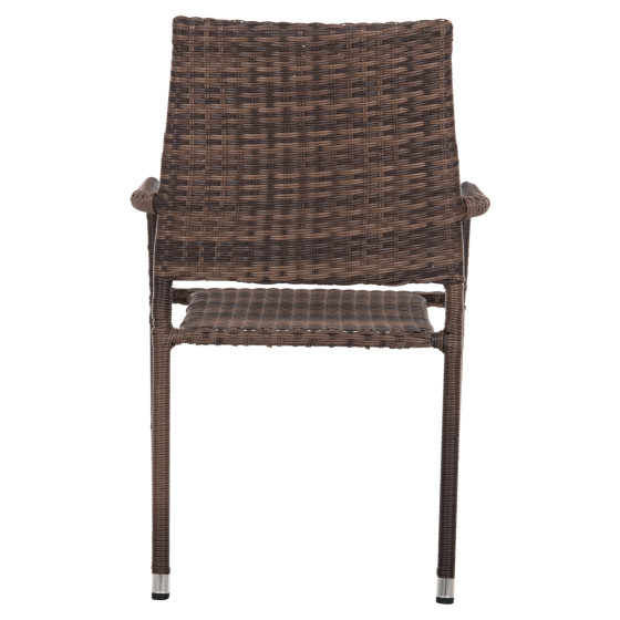ARMCHAIR OUTDOOR MORNER HM6074.01 METAL-BROWN WICKER 55x58x87H