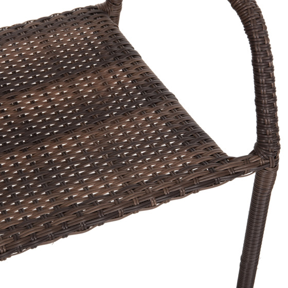 ARMCHAIR OUTDOOR MORNER HM6074.01 METAL-BROWN WICKER 55x58x87H