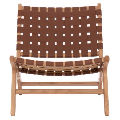HM9326.01 ARMCHAIR FELIPE TOON WOOD PU knitted 67x70x75H