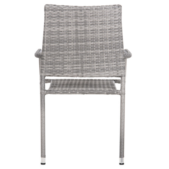 ARMCHAIR OUTDOOR MORNER HM6074.02 METAL-GREY WICKER 55x58x87H.