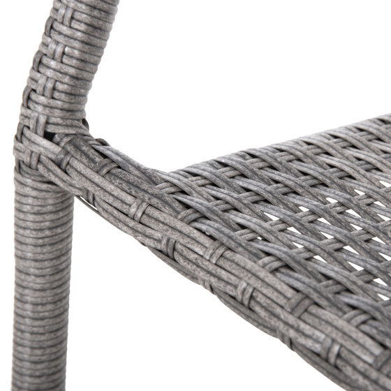 ARMCHAIR OUTDOOR MORNER HM6074.02 METAL-GREY WICKER 55x58x87H.