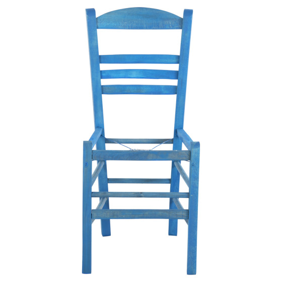 TRADITIONAL CHAIR JHETT HM5575.05 BEECH WOOD WITH IMPREGNATION IN BLUE-FRAME ONLY 40x42x87Hcm.