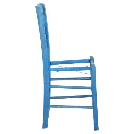 TRADITIONAL CHAIR JHETT HM5575.05 BEECH WOOD WITH IMPREGNATION IN BLUE-FRAME ONLY 40x42x87Hcm.