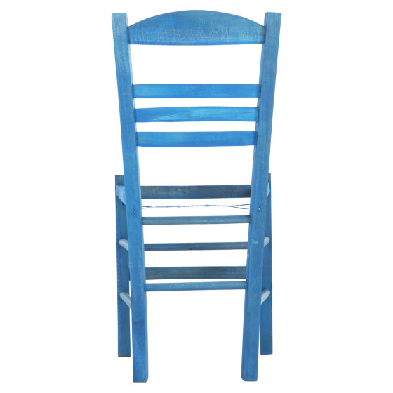 TRADITIONAL CHAIR JHETT HM5575.05 BEECH WOOD WITH IMPREGNATION IN BLUE-FRAME ONLY 40x42x87Hcm.