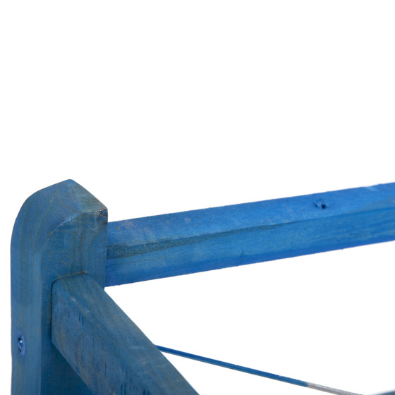 TRADITIONAL CHAIR JHETT HM5575.05 BEECH WOOD WITH IMPREGNATION IN BLUE-FRAME ONLY 40x42x87Hcm.