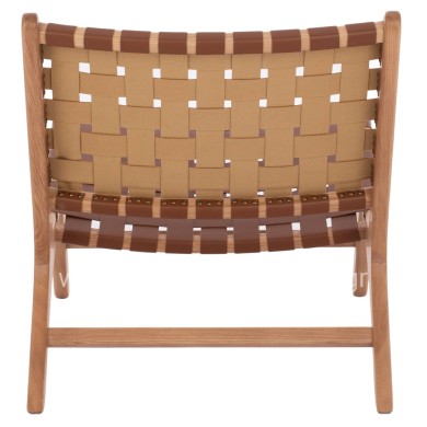 HM9326.01 ARMCHAIR FELIPE TOON WOOD PU knitted 67x70x75H