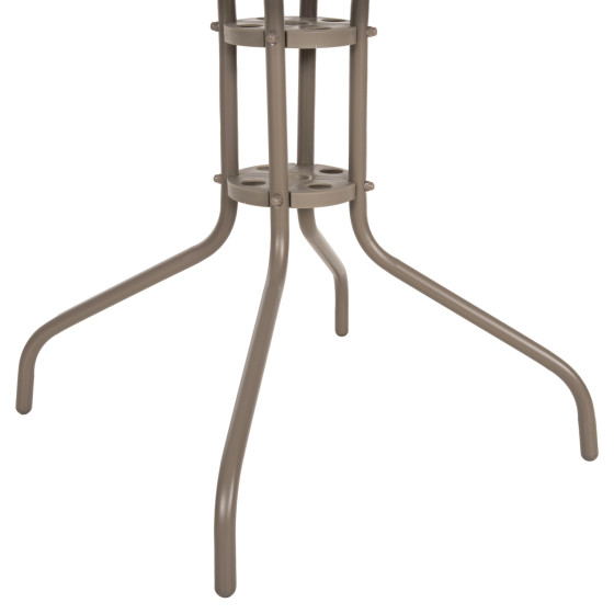 OUTDOOR TABLE SQUARE FIGO HM5036.04 CHAMPAGNE METAL-GLASS TABLETOP 70Χ70Χ72.5Hcm