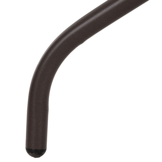 OUTDOOR TABLE SQUARE FIGO HM5972.02 BROWN METAL-GLASS TABLETOP 80Χ80Χ71Hcm