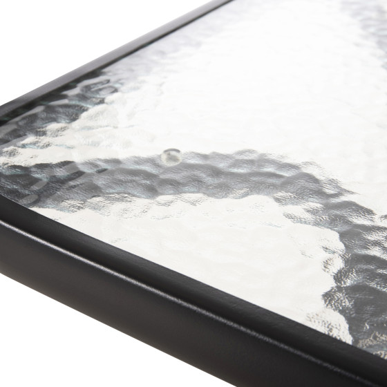 COFFEE TABLE FIGO HM6067.03 METAL IN BLACK-TEMPERED GLASS TOP 45x45x51Hcm.