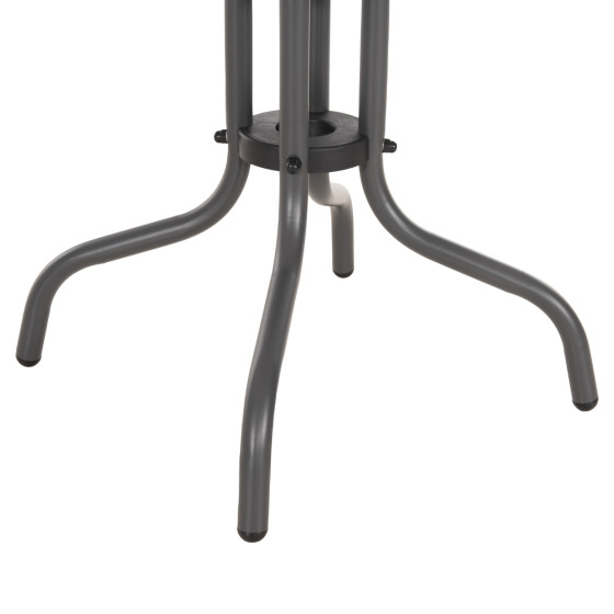 COFFEE TABLE FIGO HM6067.01 METAL IN GREY-TEMPERED GLASS TOP 45x45x51Hcm.