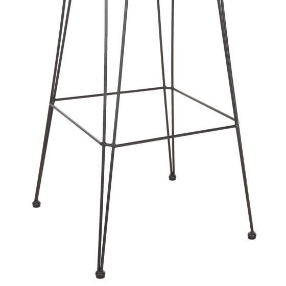 ΣΚΑΜΠΟ ΜΠΑΡ ΨΗΛΟ ALLEGRA HM5640.11 ΜΠΕΖ P.E. RATTAN-ΜΑΥΡΟ ΜΕΤΑΛΛΟ 54x55x108Υεκ.