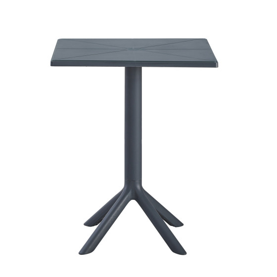 SQUARE POLYPROPYLENE TABLE TERRIN HM6125.20 DARK GREY 60,5x60,5x76,5Hcm.