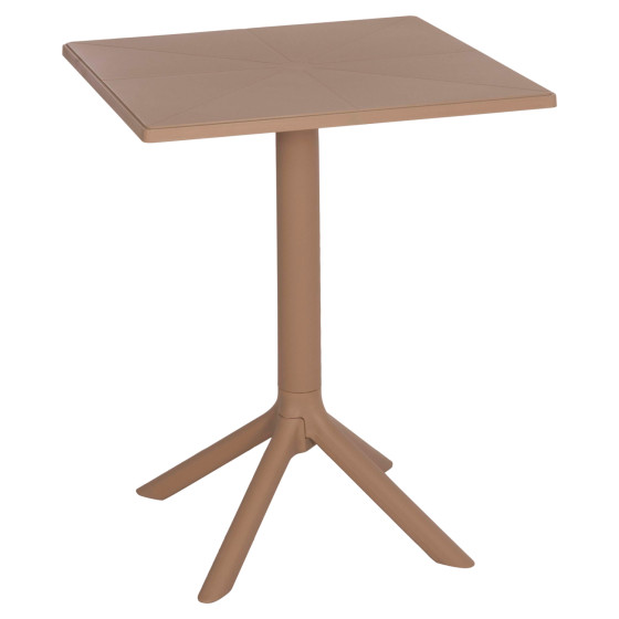 SQUARE POLYPROPYLENE TABLE TERRIN HM6125.14 CAPPUCCINO 60x60x75Hcm.