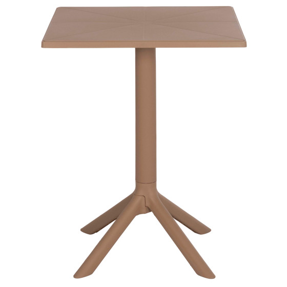 SQUARE POLYPROPYLENE TABLE TERRIN HM6125.14 CAPPUCCINO 60x60x75Hcm.
