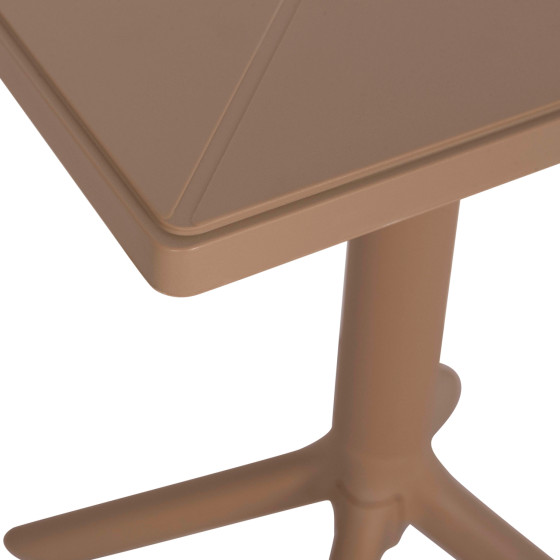 SQUARE POLYPROPYLENE TABLE TERRIN HM6125.14 CAPPUCCINO 60x60x75Hcm.