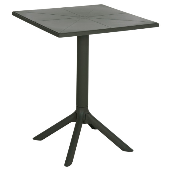 ΤΡΑΠΕΖΙ ΠΟΛΥΠΡΟΠΥΛΕΝΙΟΥ ΤΕΤΡΑΓΩΝΟ TERRIN HM6125.15 DARK OLIVE 60x60x75Υεκ.