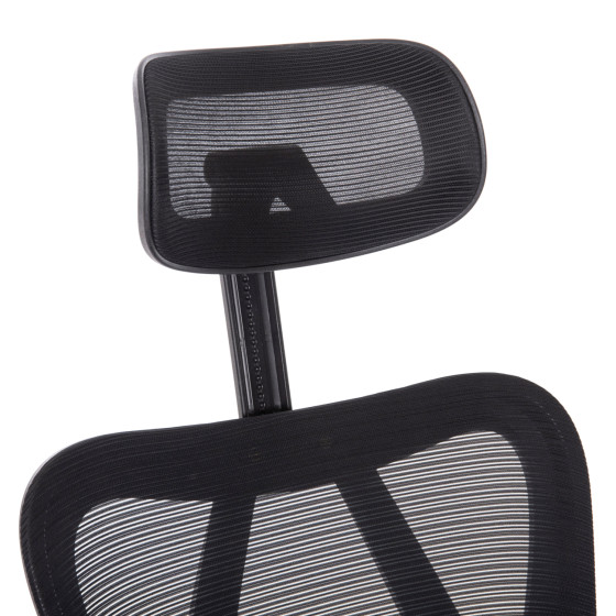 OFFICE CHAIR MEXER ΗΜ1195.01 BLACK MESH-BLACK METAL BASE 68x70x136Hcm.