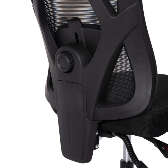 OFFICE CHAIR MEXER ΗΜ1195.01 BLACK MESH-BLACK METAL BASE 68x70x136Hcm.