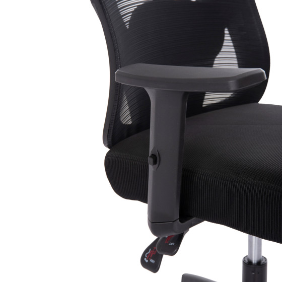 OFFICE CHAIR MEXER ΗΜ1195.01 BLACK MESH-BLACK METAL BASE 68x70x136Hcm.