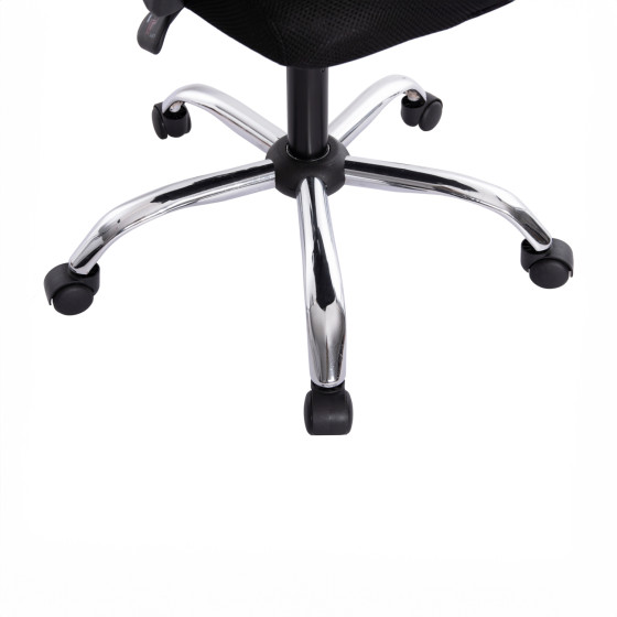 OFFICE CHAIR CRONER HM1196.01 BLACK MESH-BLACK METAL BASE 58x99x120Hcm.