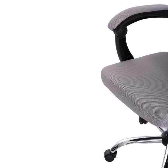 OFFICE CHAIR CRONER HM1196.02 GREY MESH-CHROME METAL BASE-BLACK FRAME 58x67x124Hcm.