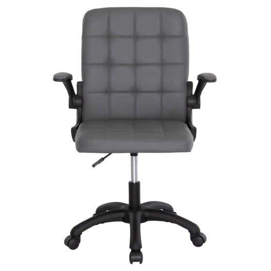 OFFICE CHAIR PORTIMA HM1197.03 GREY PVC-BLACK FRAME & BASE 66.5x60x97Hcm.