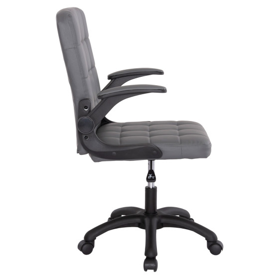 OFFICE CHAIR PORTIMA HM1197.03 GREY PVC-BLACK FRAME & BASE 66.5x60x97Hcm.