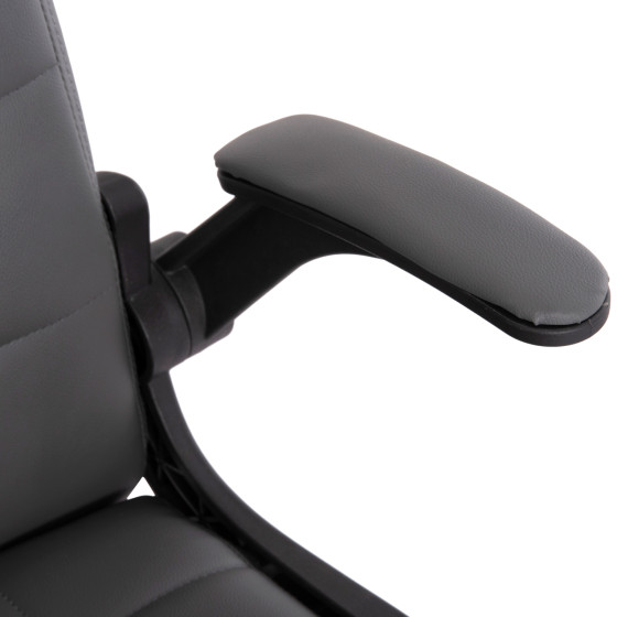 OFFICE CHAIR PORTIMA HM1197.03 GREY PVC-BLACK FRAME & BASE 66.5x60x97Hcm.