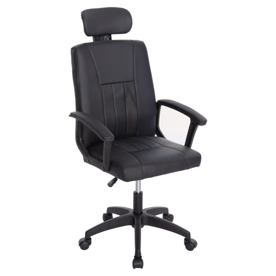 OFFICE CHAIR NIMBLE HM1199.01 BLACK PVC-BLACK FRAME AND BASE 59x64x122Hcm.