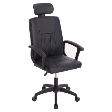 OFFICE CHAIR NIMBLE HM1199.01 BLACK PVC-BLACK FRAME AND BASE 59x64x122Hcm.