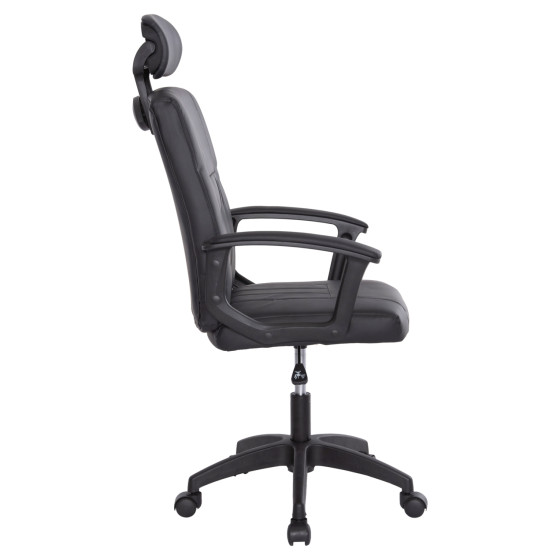 OFFICE CHAIR NIMBLE HM1199.01 BLACK PVC-BLACK FRAME AND BASE 59x64x122Hcm.