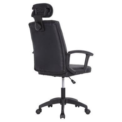 OFFICE CHAIR NIMBLE HM1199.01 BLACK PVC-BLACK FRAME AND BASE 59x64x122Hcm.