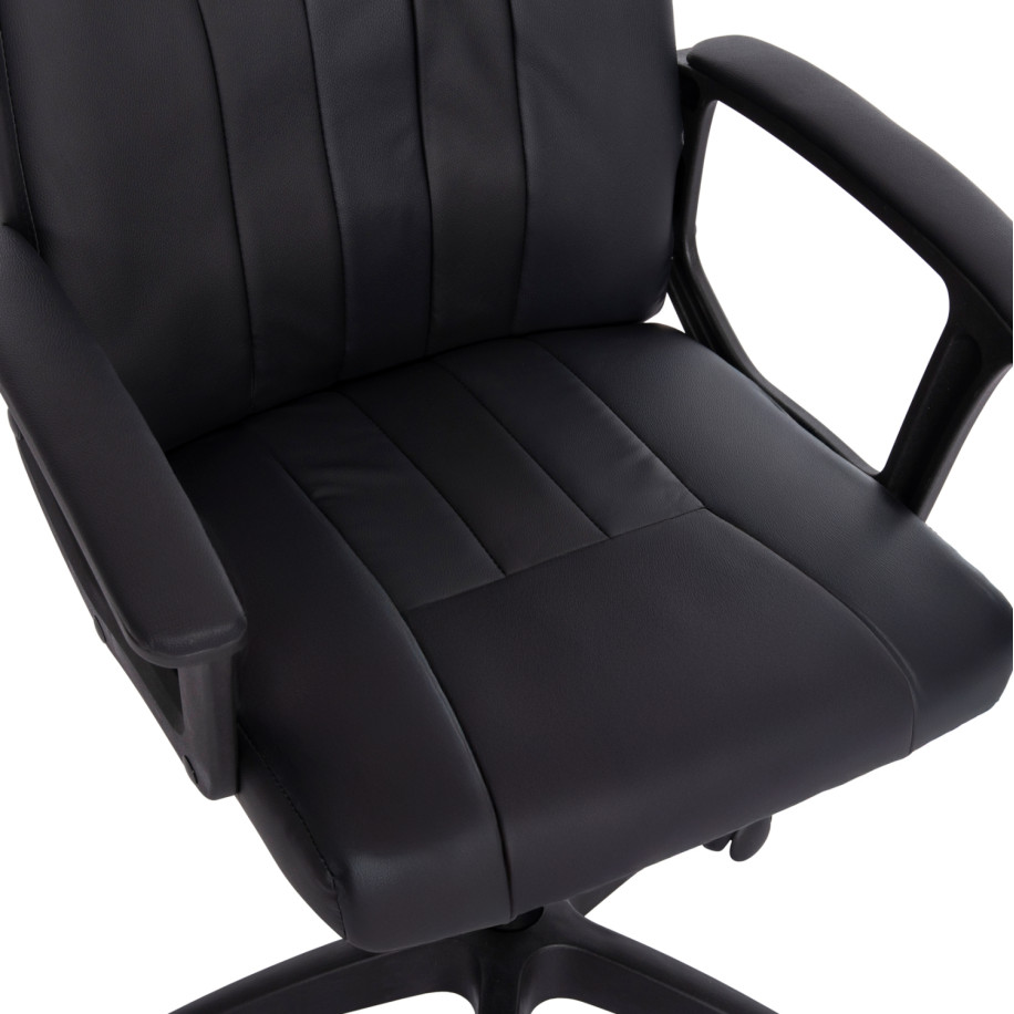 OFFICE CHAIR NIMBLE HM1199.01 BLACK PVC-BLACK FRAME AND BASE 59x64x122Hcm.