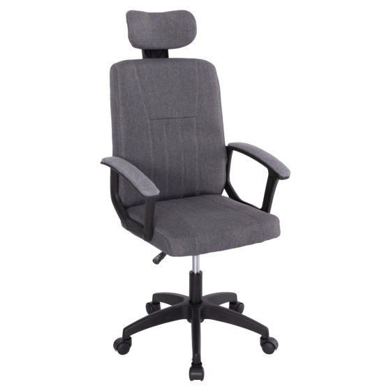 OFFICE CHAIR NIMBLE HM1199.12 GREY FABRIC-BLACK FRAME AND BASE 59x64x122Hcm.