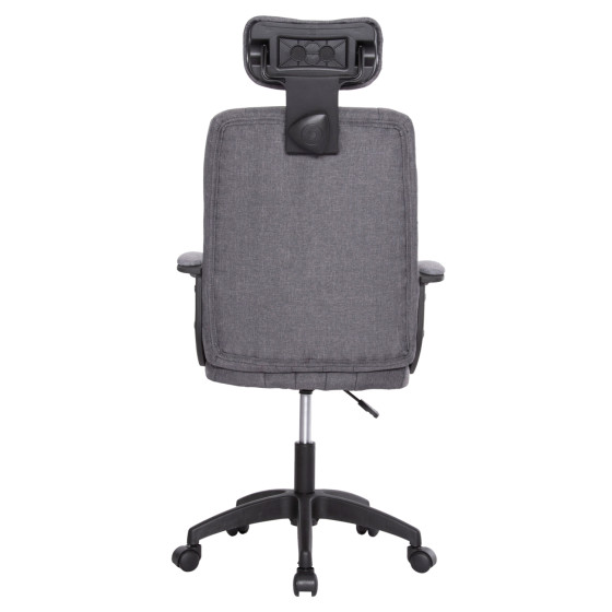 OFFICE CHAIR NIMBLE HM1199.12 GREY FABRIC-BLACK FRAME AND BASE 59x64x122Hcm.