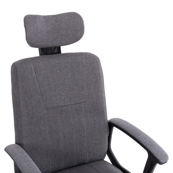 OFFICE CHAIR NIMBLE HM1199.12 GREY FABRIC-BLACK FRAME AND BASE 59x64x122Hcm.