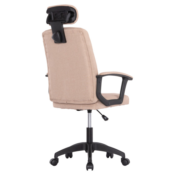 OFFICE CHAIR NIMBLE HM1199.13 KHAKI FABRIC-BLACK FRAME AND BASE 59x64x122Hcm.