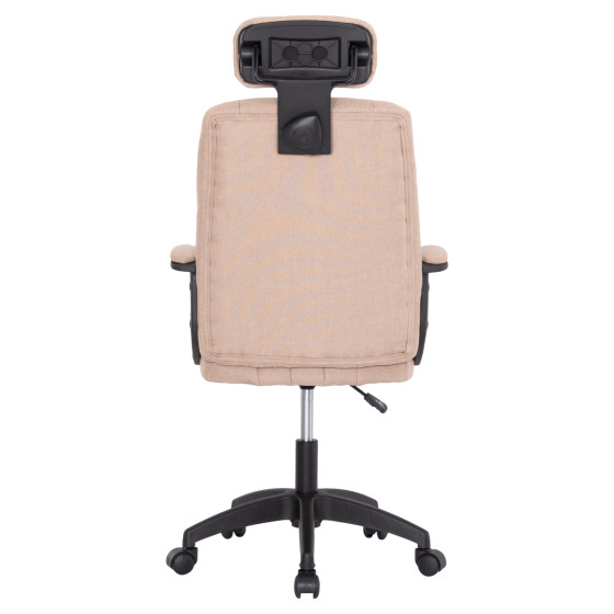 OFFICE CHAIR NIMBLE HM1199.13 KHAKI FABRIC-BLACK FRAME AND BASE 59x64x122Hcm.