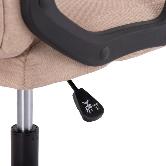 OFFICE CHAIR NIMBLE HM1199.13 KHAKI FABRIC-BLACK FRAME AND BASE 59x64x122Hcm.