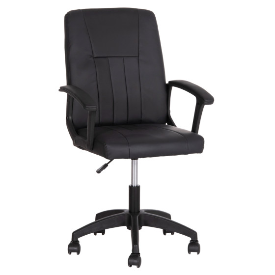 OFFICE CHAIR NIM HM1200.01 BLACK PVC-BLACK FRAME AND BASE 58x65x100Hcm.
