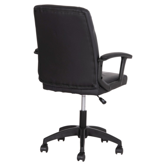 OFFICE CHAIR NIM HM1200.01 BLACK PVC-BLACK FRAME AND BASE 58x65x100Hcm.